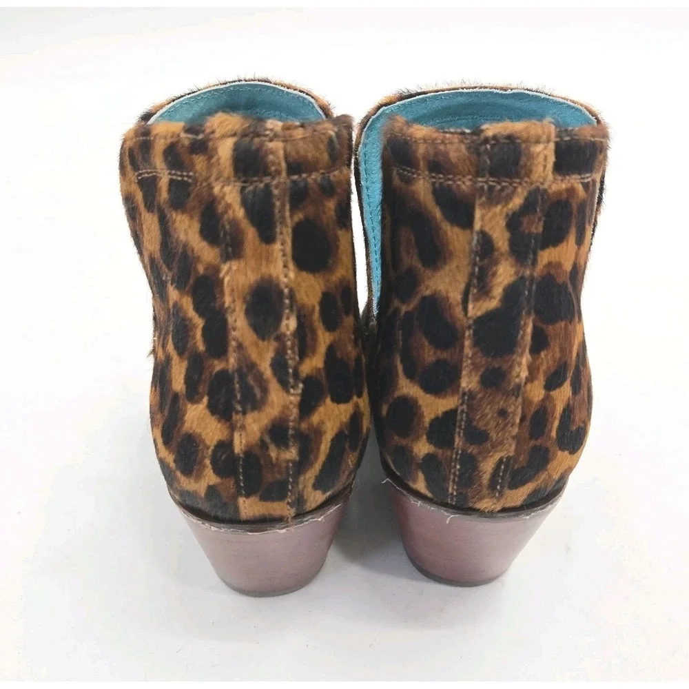 Ariat Ankle Boots Womens Size 7 Dixon Calf Hair Leopard Print Snip Toe